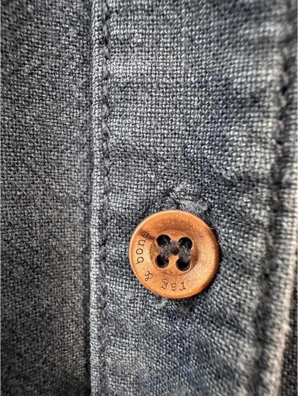 Rag & Bone Jean Blue Button-Down Shirt Size S Country-Coded Minimalist - Picture 5 of 12